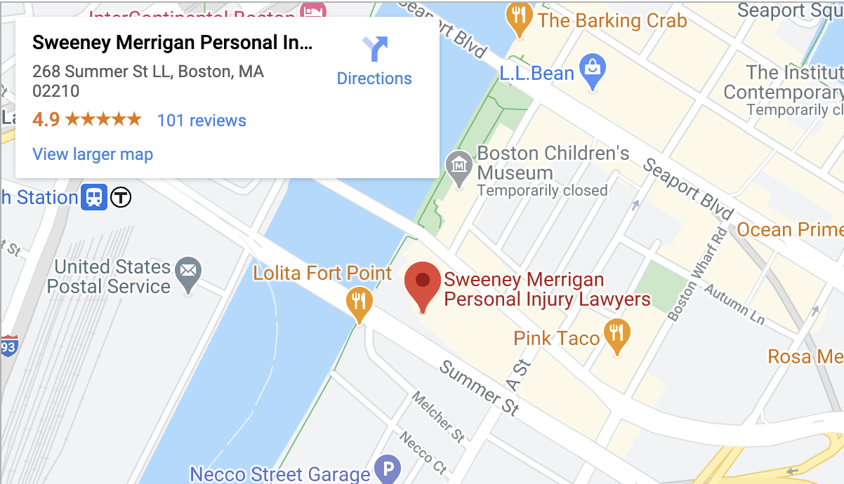 Sweeney Merrigan Personal Injury Lawyers - 268 Summer St, LL, Boston, MA 02210