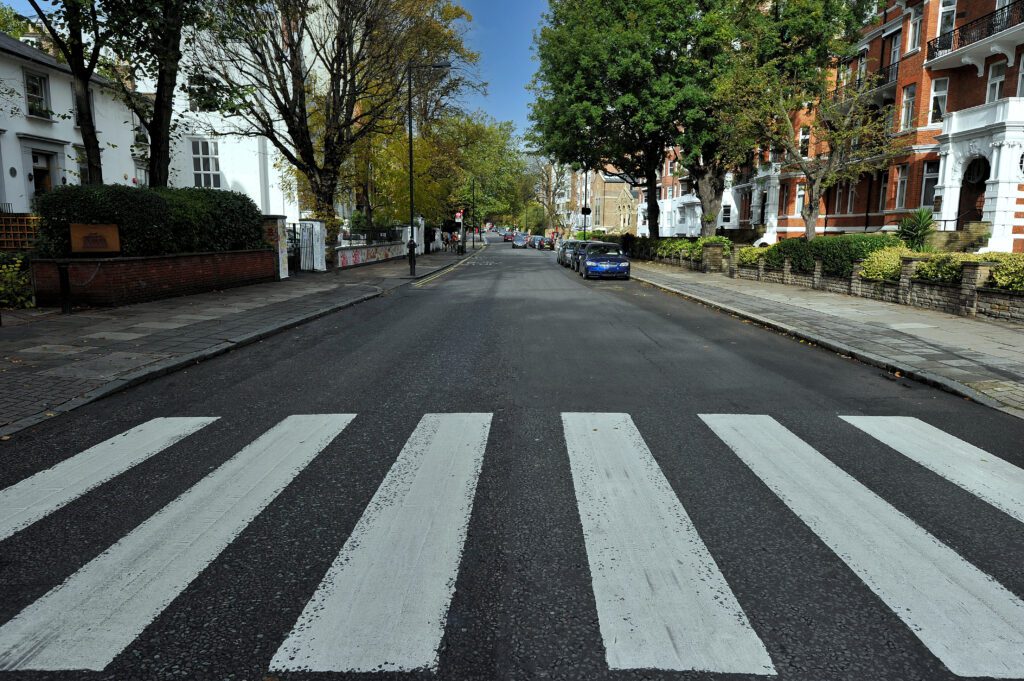 crosswalk in a residential area