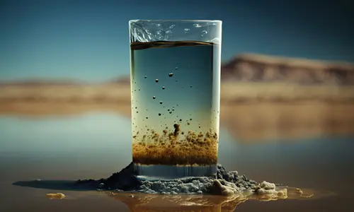polluted water in a glass